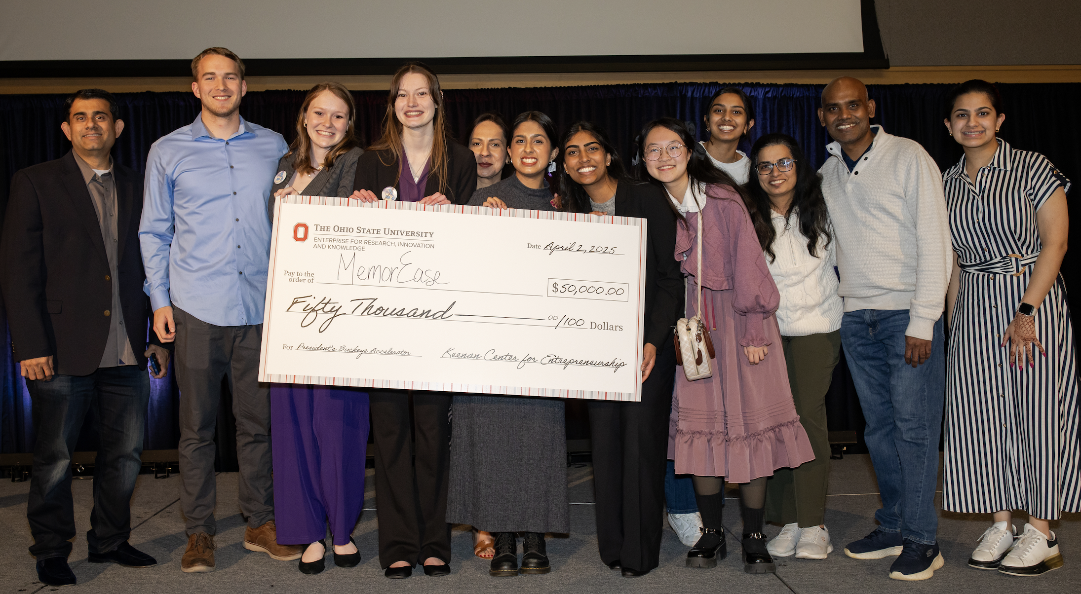 Katherine Cruze (4th from left), co-founder of MemorEase