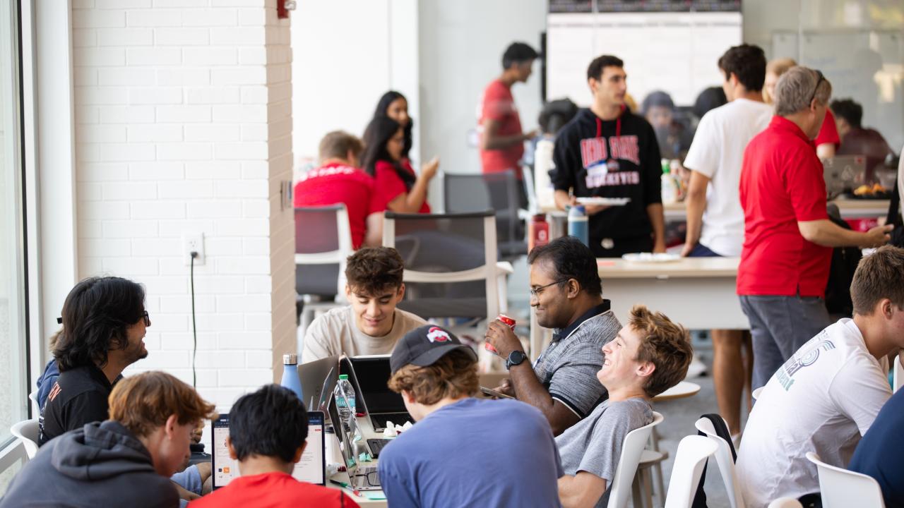 Students working together at LaunchpadOSU